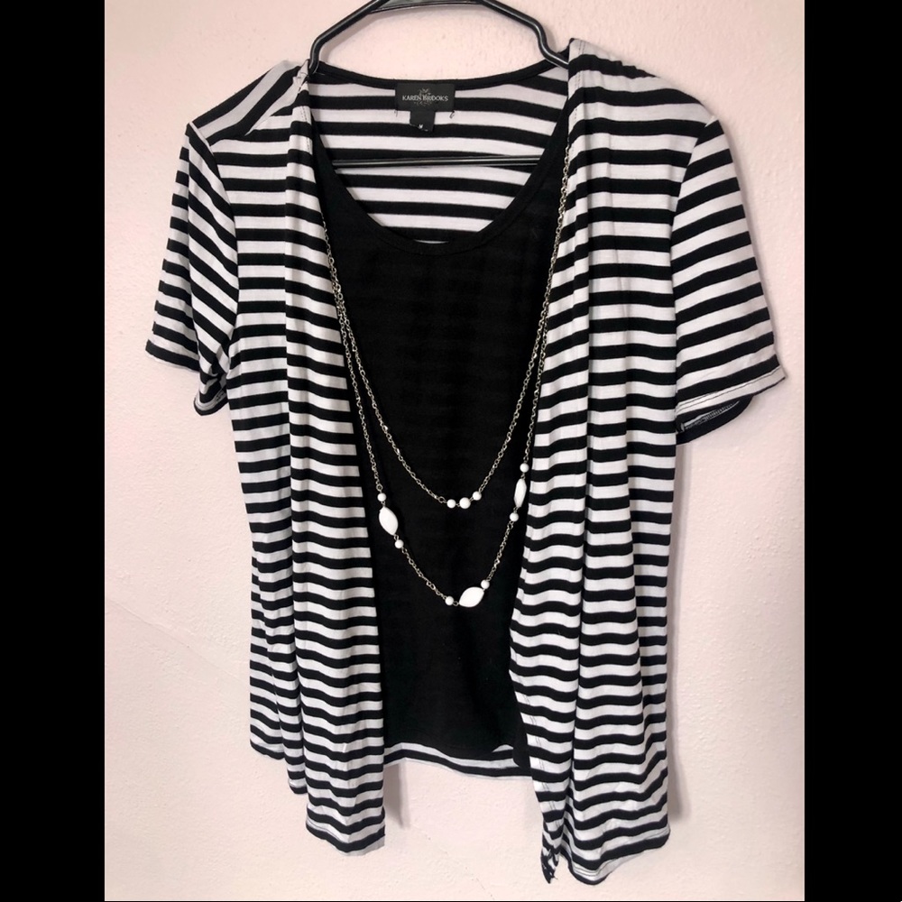 Karen Brooks Shirt & Necklaces